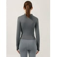 thumbnail image 3 of XINQIHANG Veste de Course Légère et Extensible pour Femmes à Fermeture Éclair Complète pour l'Entraînement, avec Trous pour les Pouces, 3 of 7