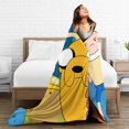 thumbnail image 5 of Adventure Time Blanket, Anime Throw Blanket For Bed Sofa Couch, Super Soft Flannel Blanket For Bedroom Livingroom, 40"X30", 5 of 9