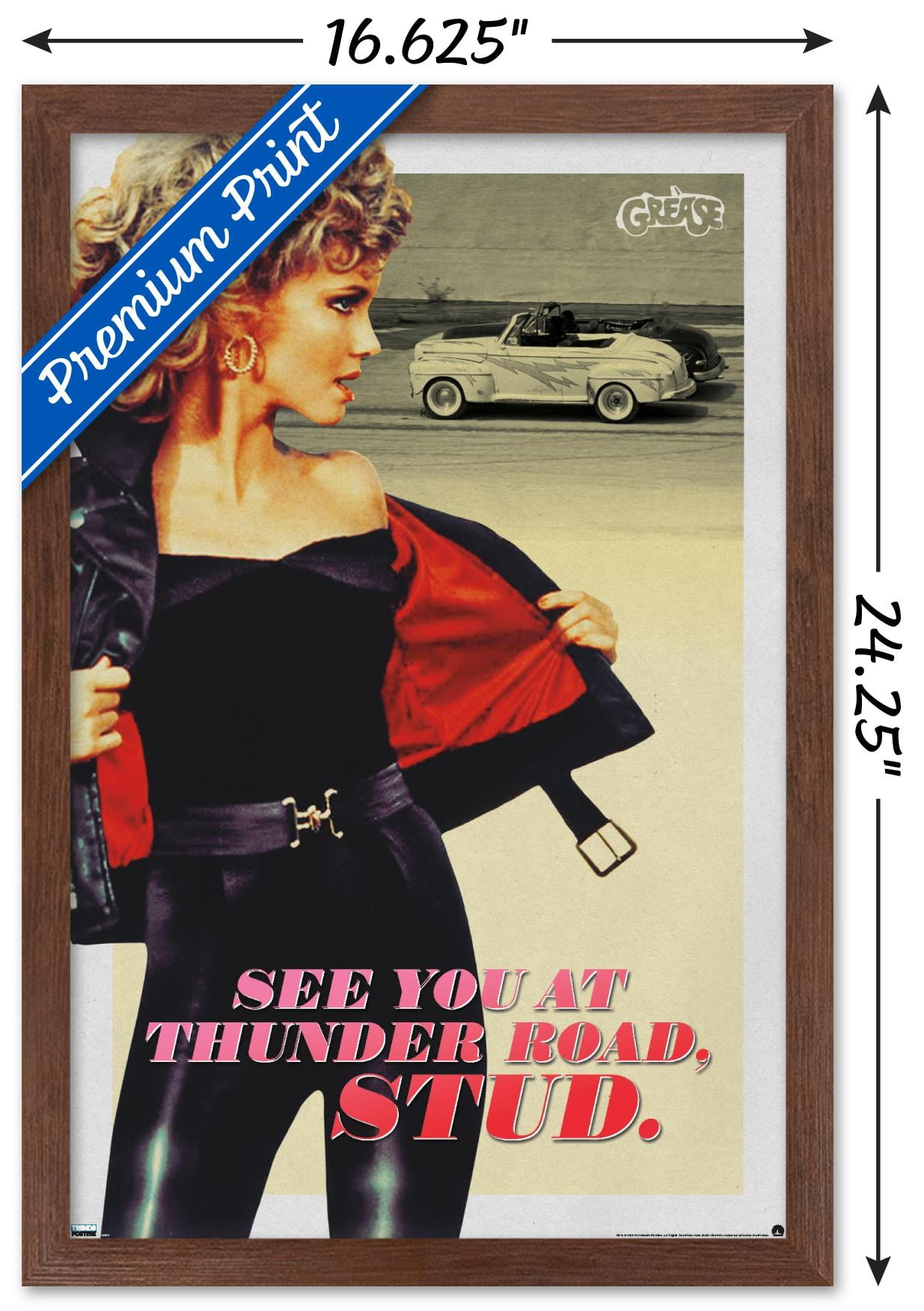 Grease - Stud Wall Poster, 14.725" x 22.375", Framed