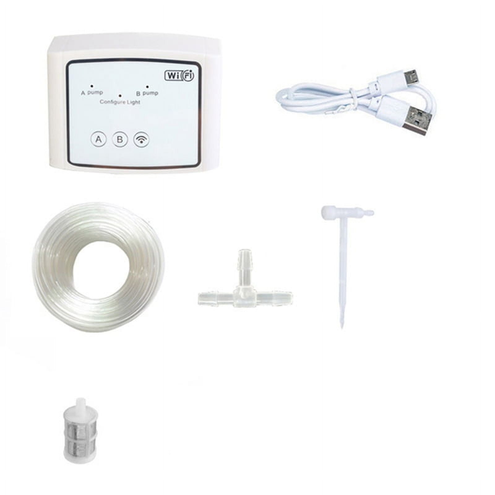 Système Arrosage Automatique DIY WIFI Double Pompe - Kit Goutte à Goutte 15m Tuyau Contrôle APP