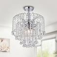 thumbnail image 2 of Warehouse of Tiffany Mary 4-light Chrome Crystal Chandelier, 2 of 4