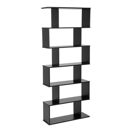 6 Tier Bookshelf 75 Tall Wooden Bookcase Ultra Modern Display 6 Tier Bookshelf 75 Tall Wooden Bookcase Ultra Modern Display Unit Black Gloss Shelf