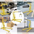 thumbnail image 5 of Telyswee Engine Hoist with Lever, 2 Ton 4000 lbs Heavy Duty Folding Cherry Picker Engine Lift Hydraulic Tilting Engine Shop Crane with 6 Iron Caster Wheels Telescopic Boom Hitch, 5 of 8
