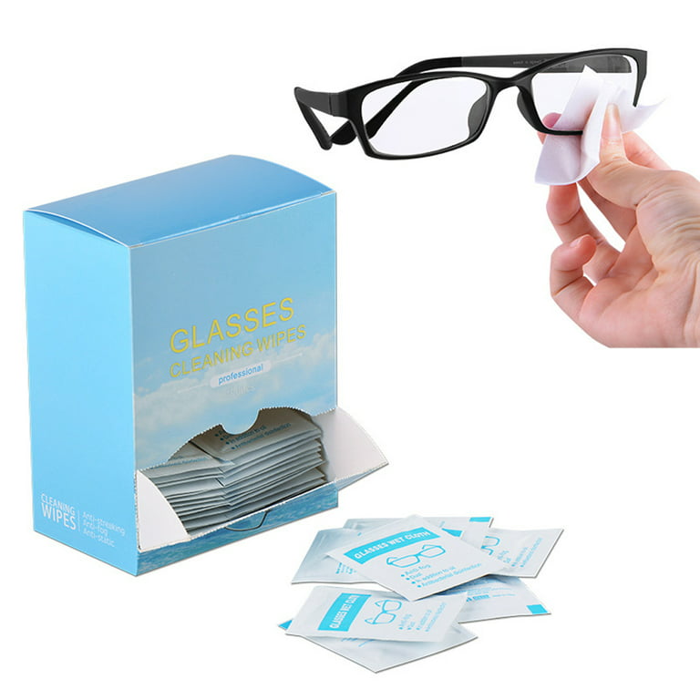 100pcs/Box Eyeglass Cleaner Lens Wipes, Eye Glasses Cleaner Wipes
