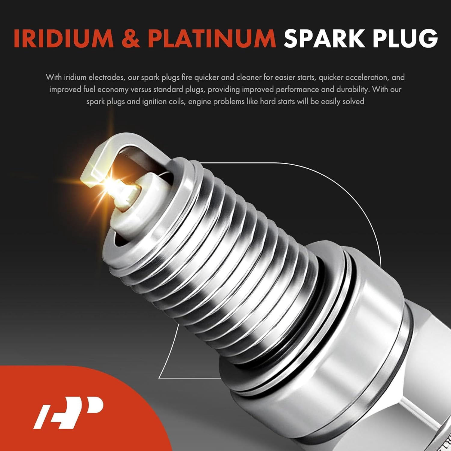 A-Premium Set of 4 Ignition Coil Pack and Iridium Spark Plugs Compatible with Chevrolet Spark 2016-2021, 1.4L