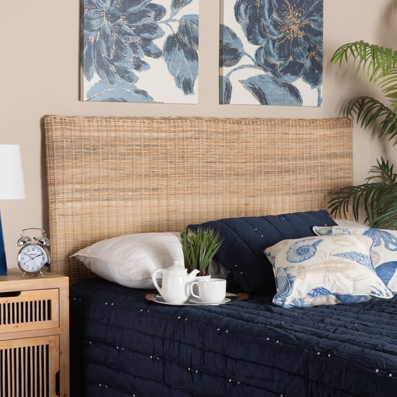 bali & pari Cantara Boho Headboard, Queen , Natural Brown