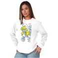 thumbnail image 4 of Flirty Smurfette I Smurf You Cartoon Women's Long Sleeve T Shirt Brisco Brands S, 4 of 5