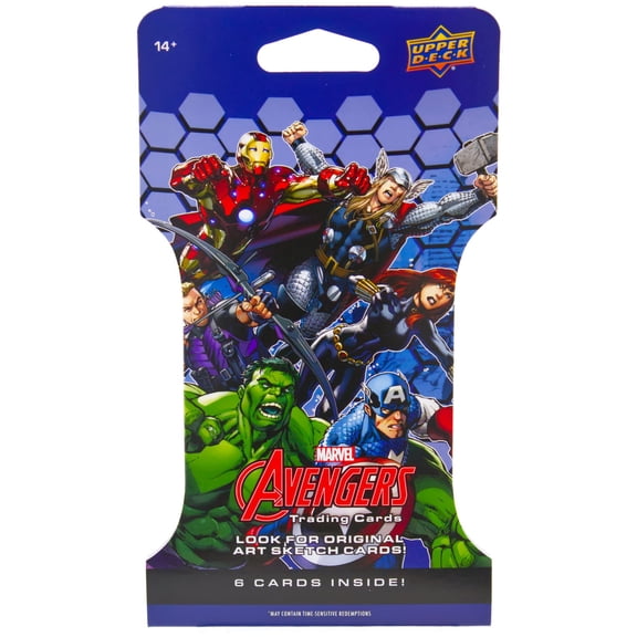 Collectible Marvel The Avengers Trading Card SLEEVED BOOSTER Pack (6 Cards)