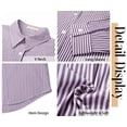 thumbnail image 6 of Fantaslook Striped Button Down Shirts for Women Classic Long Sleeve Collared Office Work Blouses Tops, 6 of 10