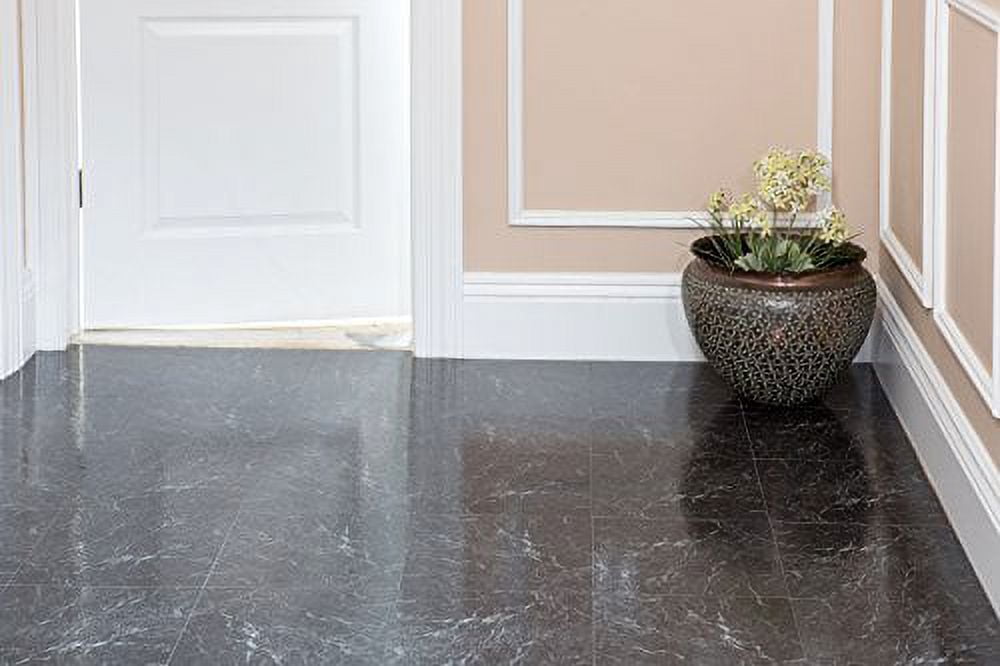 Achim Home Furnishings FTVMA40920 Nexus 12-Inch Vinyl Tile, Marble Black with White Vein, 1 Pack of 20