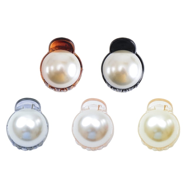 Hytrove 5Ud Barrette De Perla Con Antideslizantes Para Sujeción Y Estilo