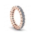 thumbnail image 2 of Natural 3.75Ct Princess Cut Diamond Gallery Women's Anniversary Wedding Eternity Band Ring Solid 14k Rose Gold I SI2, 2 of 3