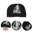 thumbnail image 3 of Unique Bargains 1 Pc Durable Flame Pattern Swim Cap Black White, 3 of 6