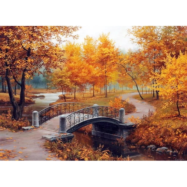 Taladro Pintura Diamante (DE0927) 5D DIY Paisaje Completo Punto de Cruz Kit de Mosaico (B110) 45x60cm Hugtrwg Para estrenar