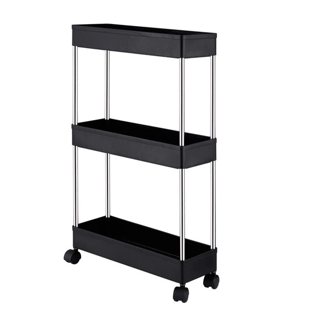 Sukalun 3Tier Thin Storage Cart Slim Storage Trolley With Wheels