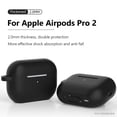 thumbnail image 2 of Audífonos Funda de silicona impermeable para para Apple Airpods Pro 2 (negro), 2 of 5