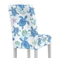 thumbnail image 2 of Xoenoiee Turtle Starfish Water Plants Print Dining Chair Covers Removable Washable Stretch Slipcovers with Elastic Band for Restaurant Kitchen Hotel Decor Supplies, 1 Pack, 2 of 7