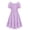 Lilac, variant on Arshiner Girls Tie Back Short Sleeve Ruffle Hem Off Shoulder Casual Elegant Dresses