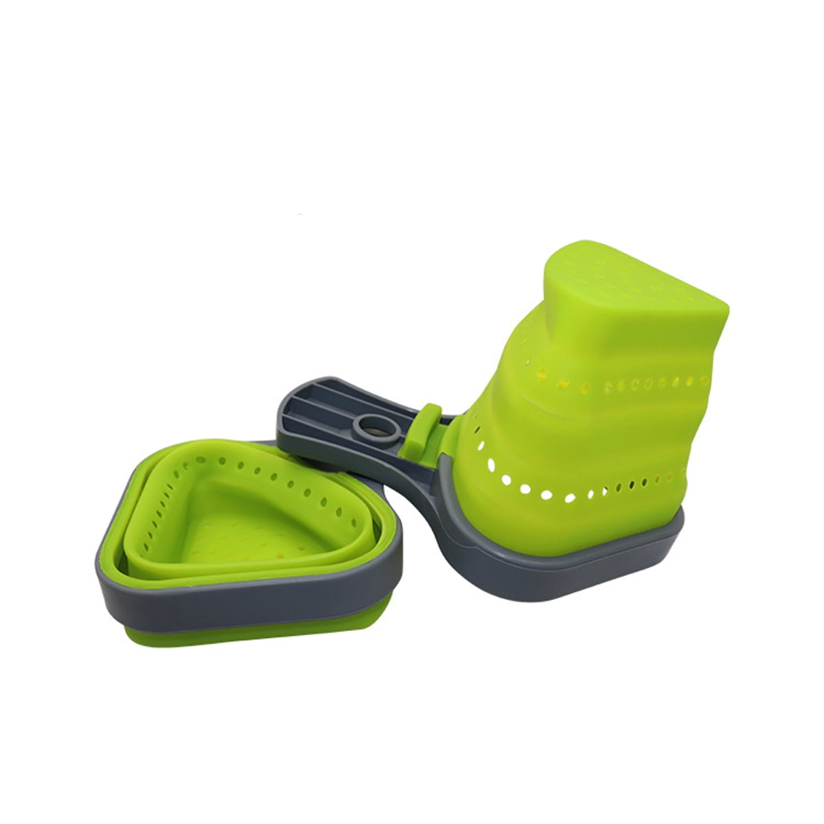 JINSIJU Kitchen Colander Funnel Safe Foldable Portable Noodle Strainer