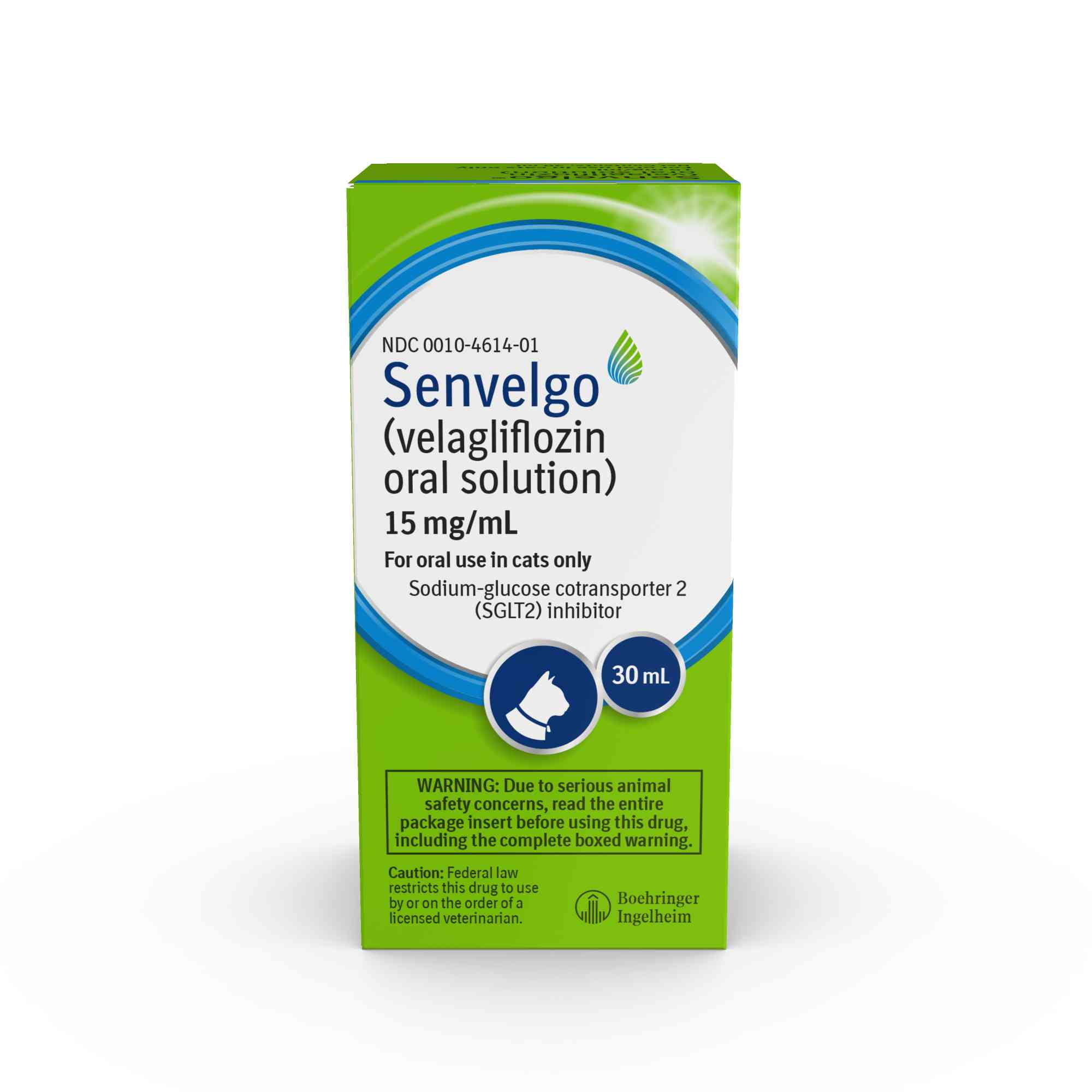 Senvelgo (Velagliflozin Oral Solution) Liquid Oral Diabetes Treatment for Cats, 15 mg/mL, 30 ml