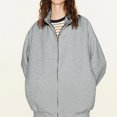 thumbnail image 1 of MKLEKYY Veste Matelassée à Enfiler pour Femmes Automne Cardigan Version Hommes et Femmes Hauts Polyvalents Décontracté Double Fermeture Éclair Tendance, 1 of 5