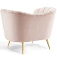 thumbnail image 6 of Armchair Accent Chair, Velvet, Pink, Modern Contemporary Urban Design, Living Lounge Room Hotel Lobby Hospitality, 6 of 7