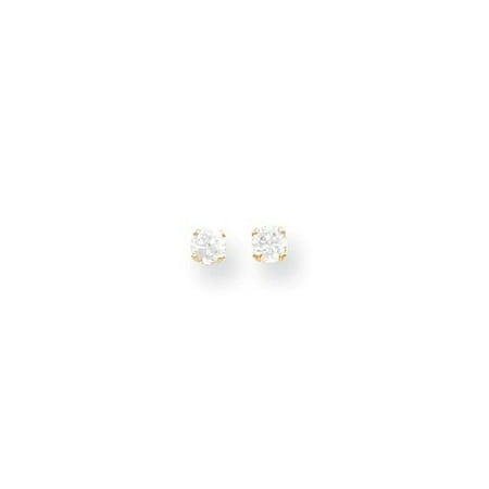 14k Yellow Gold Children's 3mm Synthetic Spinel Post Stud Earrings