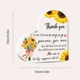 thumbnail image 5 of Heart-Shaped Acrylic Appreciation Plaque With Sunflower Design – Thank You Sign For Desktop Decor Featherless Perfect Gift For Friends & Family Inspirational Message For Any Occasion, 5 of 6