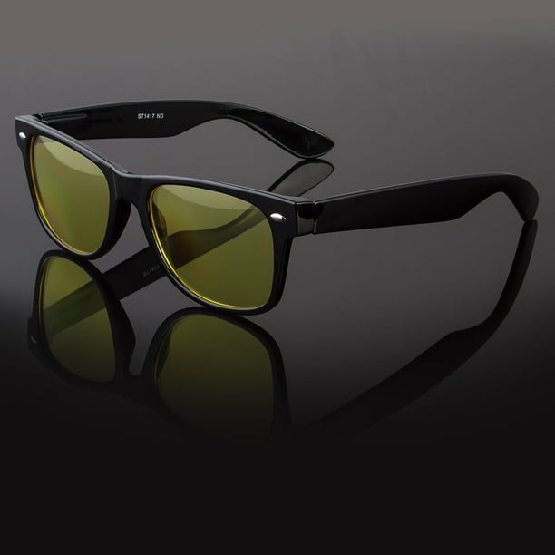 Classic Vintage HD NIGHT DRIVING VISION SUNGLASSES YELLOW HIGH