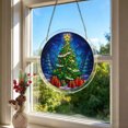 thumbnail image 6 of Wodellrrea Christmas Acrylic Suncatcher Puzzle, Tree Window Hanging Ornament, Stained Glass Style Decor, Green Night Tree, Colorful DIY Assembly Craft with Hanging Chain for Indoor Window, 6 of 9