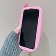 thumbnail image 6 of Hot Pink Mobile Phone Case Compatible with iPhone 13 Pro/14 Pro, Cute 3D Cartoon Retro Rose Red Funny iPhone Cases Full Protective Soft Shockproof Silicone Case, 6 of 9