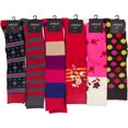 thumbnail image 2 of Sakkas Liea Ladies Colorful Unique Pattern / Solid Knee High Socks Assorted 6-Pack - Style3 - 9-11, 2 of 2