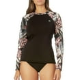thumbnail image 2 of Hurley Women's UPF 50+ Long Sleeve Pull Over Rash Guard (Scattered Palm, S), 2 of 6