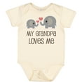 thumbnail image 3 of Inktastic My Grandpa Loves Me Boys or Girls Baby Bodysuit, 3 of 5