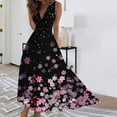 thumbnail image 2 of ibuvkizy Summer Dresses for Women Plus Size Summer Dresses,Women's Spring/Summer Sleeveless Color V-Neck Wrapped Chest Dress Long Dress,Holiday Party Beach Dress,Gifts for Women, 2 of 5