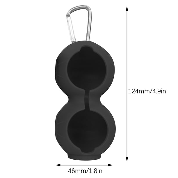 Juego de 2 pelotas de golf: soportes protectores suaves para dos pelotas de golf con mosquetón.