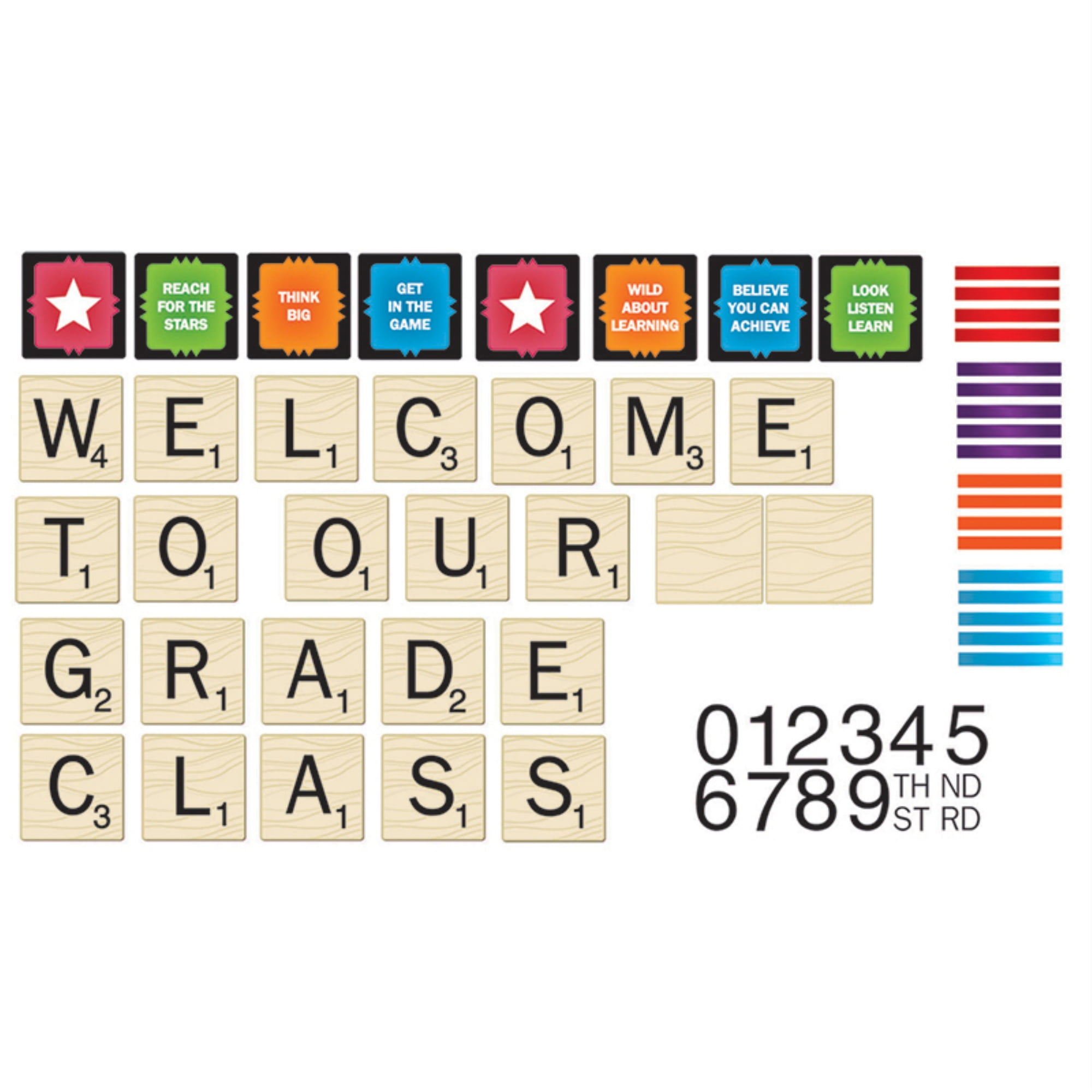 Scrabble Welcome to Our Class Mini Bulletin Board Set