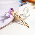 thumbnail image 2 of Crystal Tiger Lily Flowers with Crystal Vase Metal Stem Purple Lily Flower Collectible Gifts for Women, Glass Lilium Flower Artificial Floral Figurines for Home Wedding Party Decor, 2 of 13