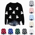 thumbnail image 2 of Godom Halloween Sweatshirts for Women Pumpkin Graphic Crew Neck Long Sleeve Casual Loose Pullover Top Y2K Clothes, 2 of 7