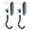 Black And White, variant on SDFGTstore Pack of 2 Sturdy Plastic Table Hanging Hook for Hanging Bags and Accessories