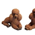 thumbnail image 4 of facefd Poodle Dog Statue Animals Figurine Living Room Office Decoration Light Brown, 4 of 8