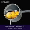 thumbnail image 4 of Circulon 3 Qt Radiance Hard-Anodized Nonstick Straining Saucepan, Gray, 4 of 11
