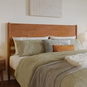 AFI Pasadena King Solid Wood Low Profile Platform Bed, Light Toffee