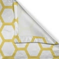 thumbnail image 3 of Ambesonne Yellow and White Kitchen Curtains, Hexagonal Comb, 55"x39", Yellow White, 3 of 3