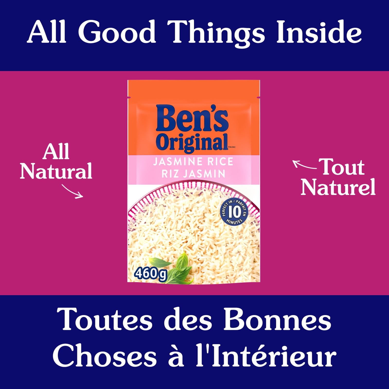 BEN'S ORIGINAL riz au jasmin, sac de 460 g La perfection à tout coupMC