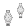thumbnail image 3 of 2 PCS Relojes de plata pareja reloj de pulsera reloj moderno relojes de amante creativo, 3 of 8