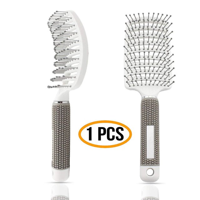 Cepillo de ventilación curvado y desenredante de cabello, cepillo de pelo de estilo profesional para hombres y mujeres, cepillo de pelo con ventilación para un secado más rápido