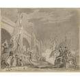 thumbnail image 2 of Thomas Stothard 14x12 Gold Ornate Wood Frame and Double Matted Museum Art Print Titled - Westminster Bridge and the Royal Barge, 2 of 4