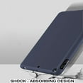 thumbnail image 7 of iPad 9.7 Inch 5/6 [iPad 5th 6th Gen ] A1893 A1954 A1822 A1823 MRJN2LL/A MR7G2LL/A MR7F2LL/A MP2F2LL/A Smart Magnetic Trifold Pencil Holder Soft Silicone TPU Back Cover - Navy Blue, 7 of 7