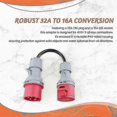 thumbnail image 5 of 32A Female to 16A Male CEE-Adapter with 5 Pin Red Connector hwy, 5 of 5